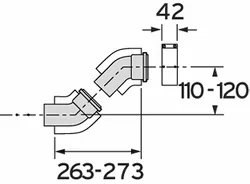 Concentrische rookgasbocht, Vaillant ecoTEC, aluminium/kunststof, 80/125mm